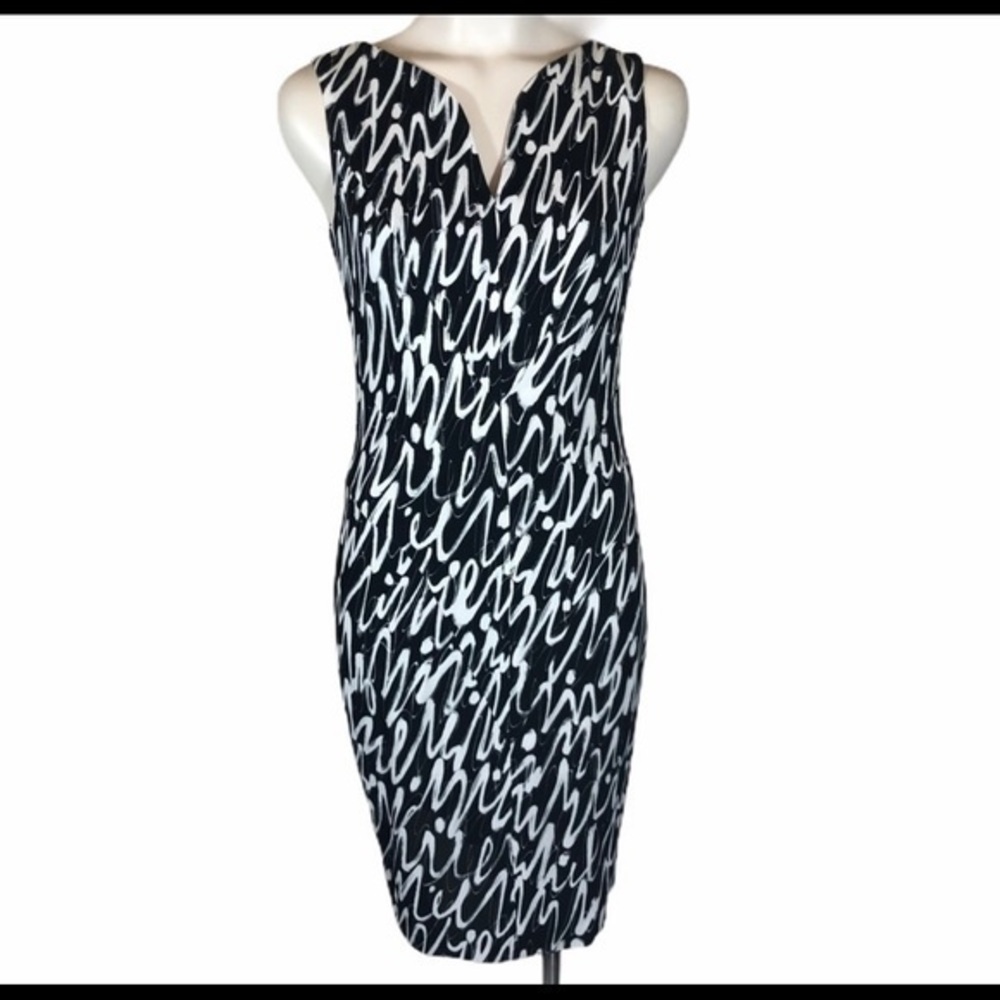 Milly of New York signature midi dress size 4 black & white